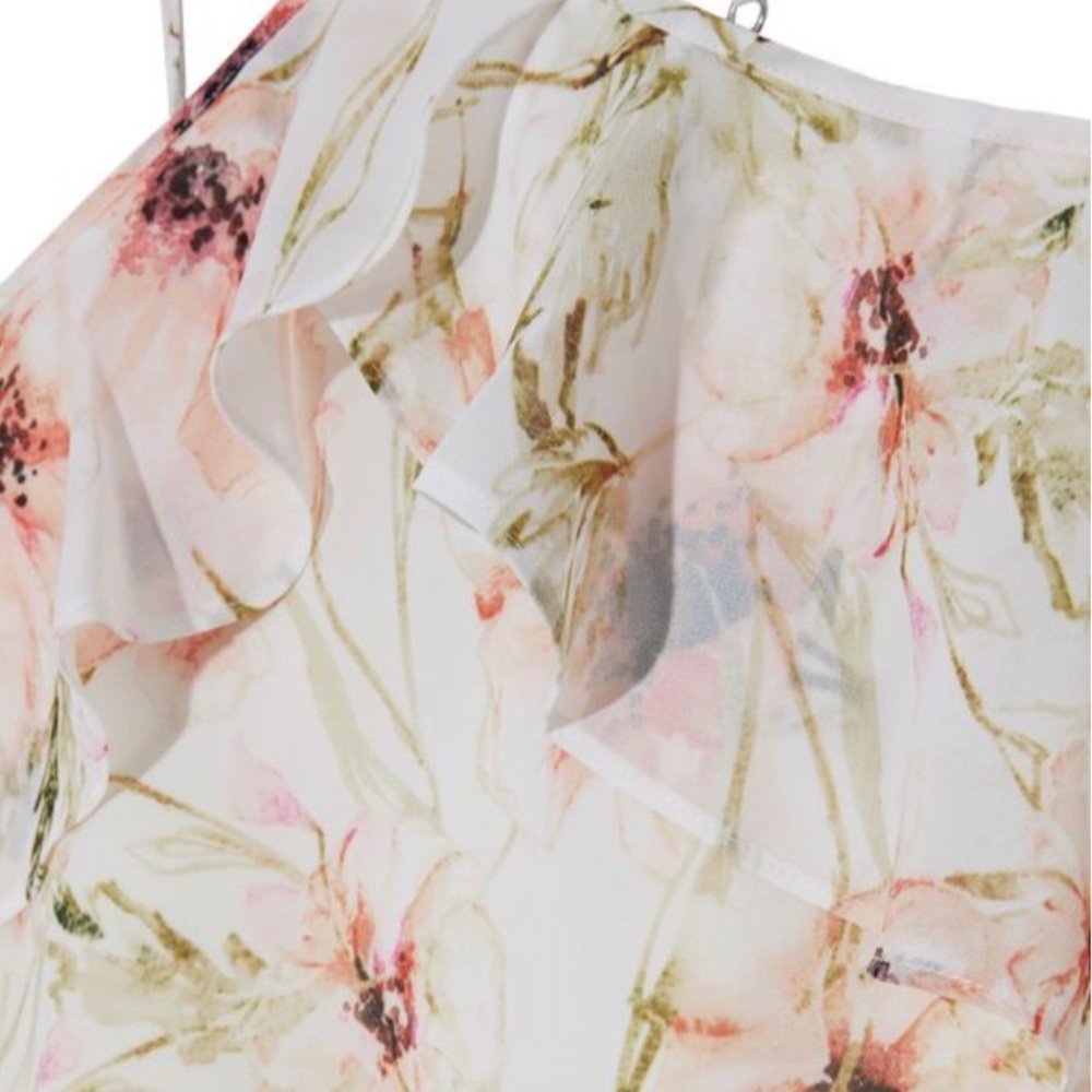 Haute Hippie Ruffle Floral Print Mini Dress - Picture 4 of 4